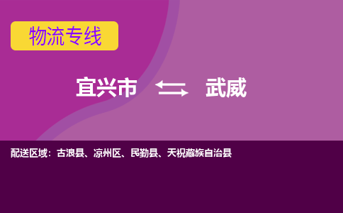 宜兴至武威物流公司-宜兴市到武威物流专线