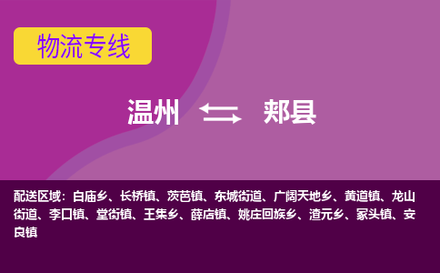 温州到郏县物流公司,温州到郏县货运,温州到郏县物流专线