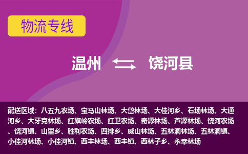 温州到饶河县物流公司,温州到饶河县货运,温州到饶河县物流专线