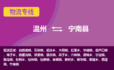 温州到宁南县物流公司,温州到宁南县货运,温州到宁南县物流专线