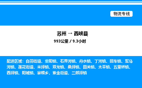 苏州到西峡县物流专线/公司 实时反馈/全+境+达+到